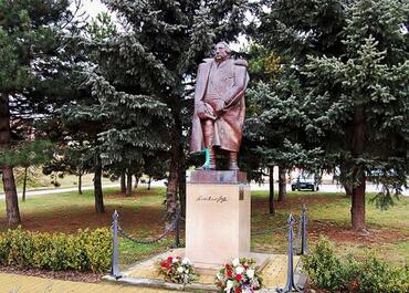 Brno Go from Brno Slavkov and Bučovice Statue of General Kutuzov in Křenovice